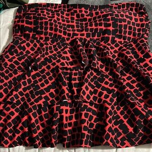 Island Escape Black and Red Pleated Bikini